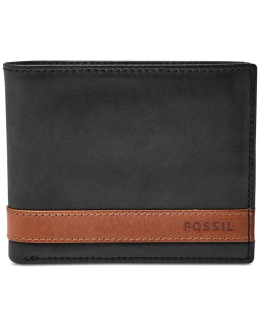 Fossil Quinn Bifold With Flip Id Leather Wallet