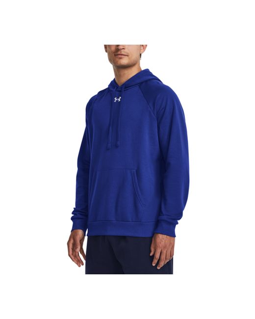Under Armour Rival Logo Embroidered Fleece Hoodie Wht
