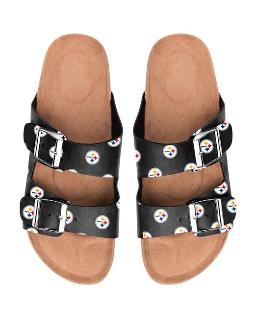Foco Pittsburgh Steelers Mini Print Double Buckle Sandal