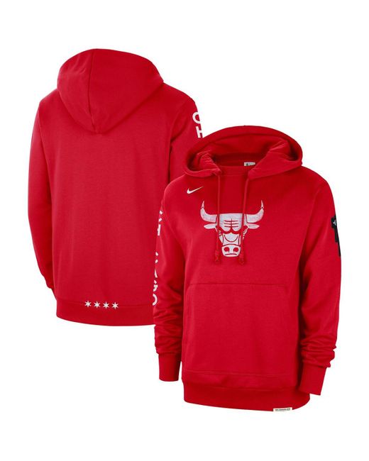 Nike Distressed Chicago Bulls 2023/24 City Edition Courtside Standard Issue Pullover Hoodie