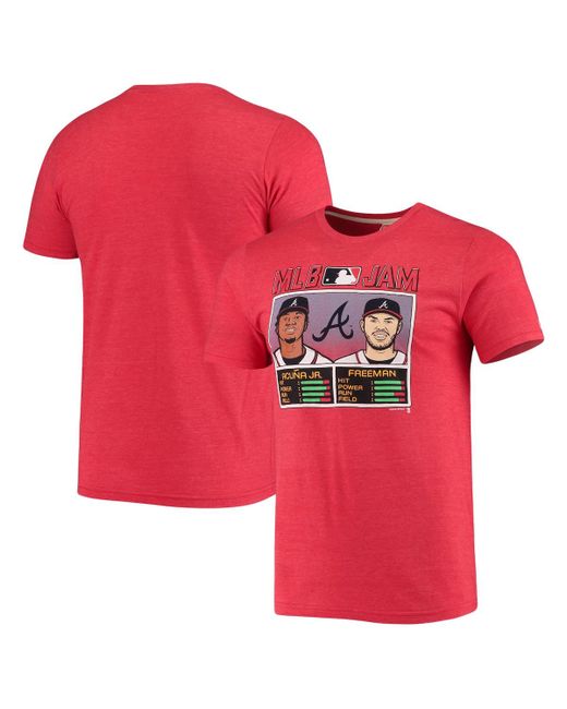 Homage Freddie Freeman and Ronald Acuna Jr. Atlanta Braves Mlb Jam Player Tri-Blend T-shirt