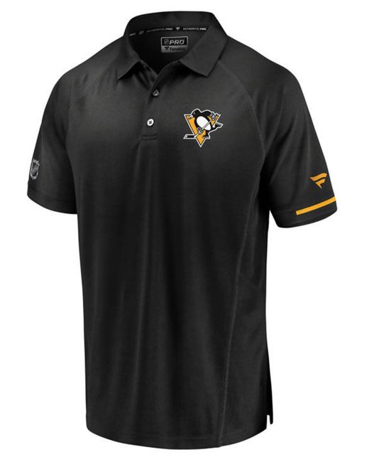 Majestic Pittsburgh Penguins Rinkside Pro Polo Gold