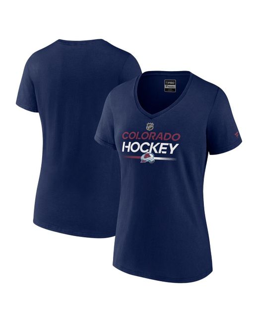 Fanatics Colorado Avalanche Authentic Pro V-Neck T-shirt