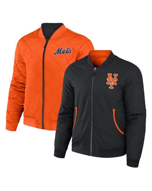 Fanatics Darius Rucker Collection by Orange New York Mets Reversible Full-Zip Bomber Jacket