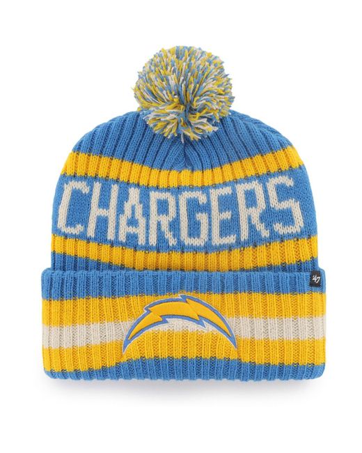 '47 Brand 47 Brand Los Angeles Chargers Bering Cuffed Knit Hat with Pom