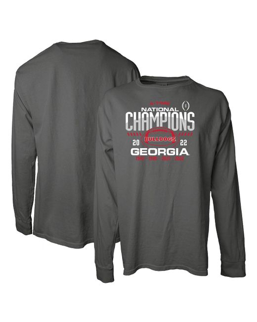 Blue 84 Georgia Bulldogs Four-Time College Football National Champions Overdye Long Sleeve T-shirt