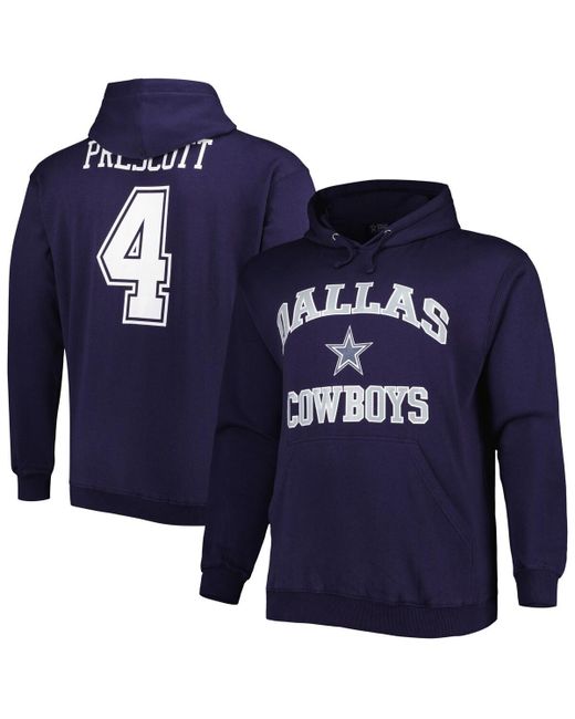 Profile Dak Prescott Dallas Cowboys Big and Tall Fleece Name Number Pullover Hoodie