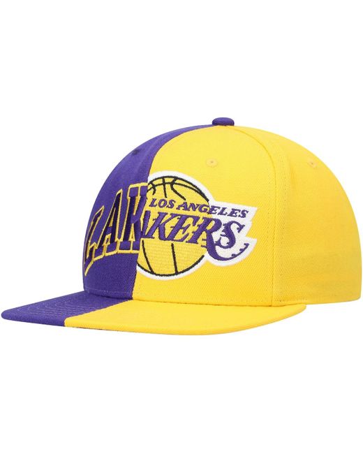 Mitchell & Ness Gold Los Angeles Lakers Half and Snapback Hat