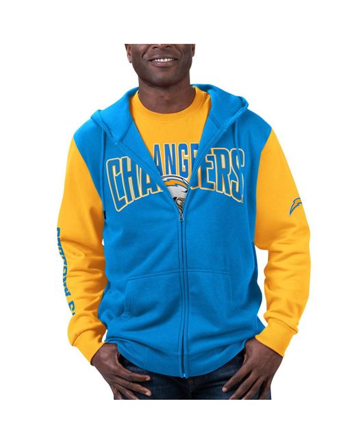 G-iii Sports By Carl Banks Gold Los Angeles Chargers T-shirt and Full-Zip Hoodie Combo Set