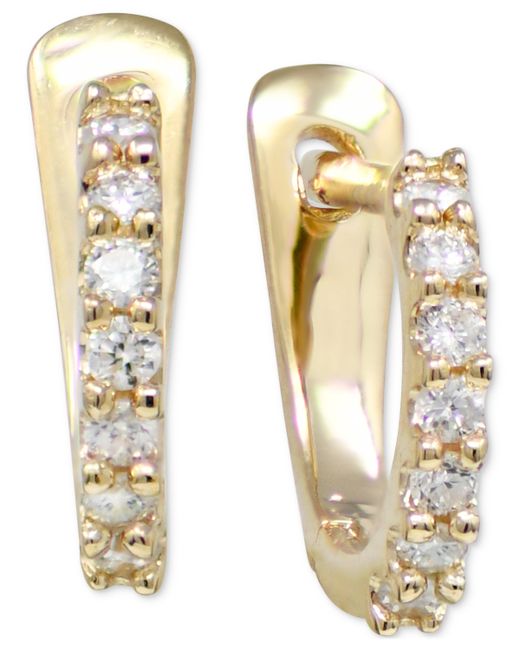 Anzie Diamond Huggie Extra Small Hoop Earrings 1/10 ct. t.w. 14k 0.37