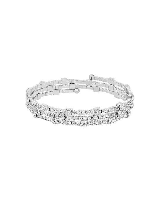 And Now This Plated or 18K Gold-Plated Crystal Coil Bracelet