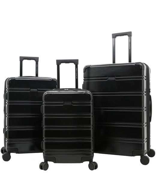 French Connection Conrad Expandable Rolling Hardside Luggage Set 3 Piece