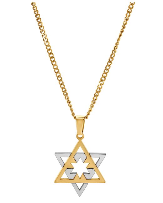 Blackjack Star of David 24 Pendant Necklace Stainless Steel