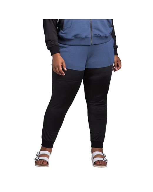 Poetic Justice Plus Curvy Fit Contrast Blocked Jogger