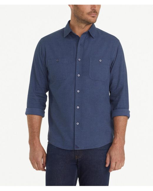 UNTUCKit Regular Fit Hemsworth Flannel Button Up Shirt