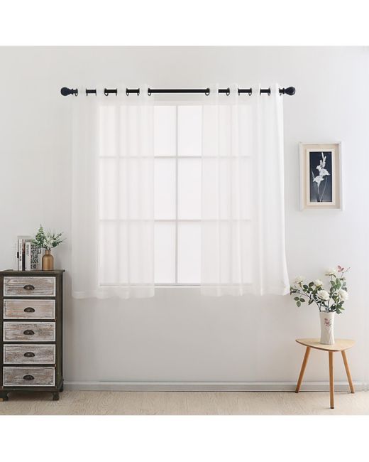 Goodgram Montauk Accents 2 Piece Grommet Top Summery Sheer Voile Window Curtain Panels For Small/Short Windows