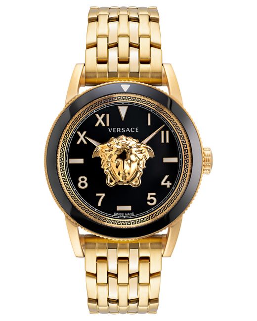 Versace Swiss V-Palazzo Gold Ion Plated Stainless Steel Bracelet Watch 43mm