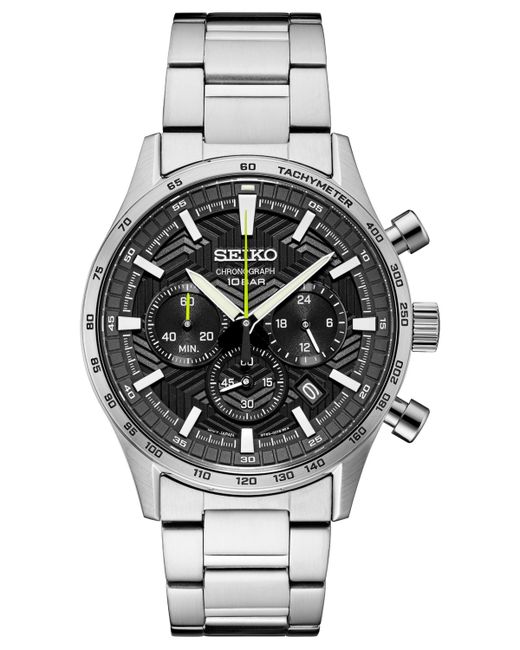 Seiko Chronograph Essentials Stainless Steel Bracelet Watch 43mm