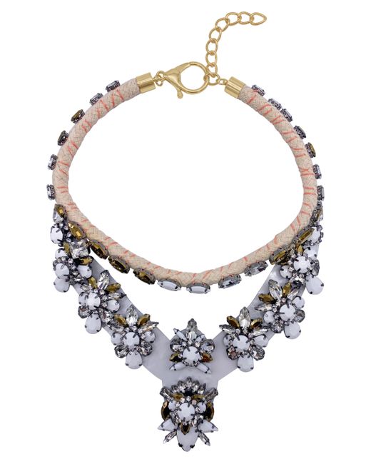 Adornia Floral Statement Rope Necklace