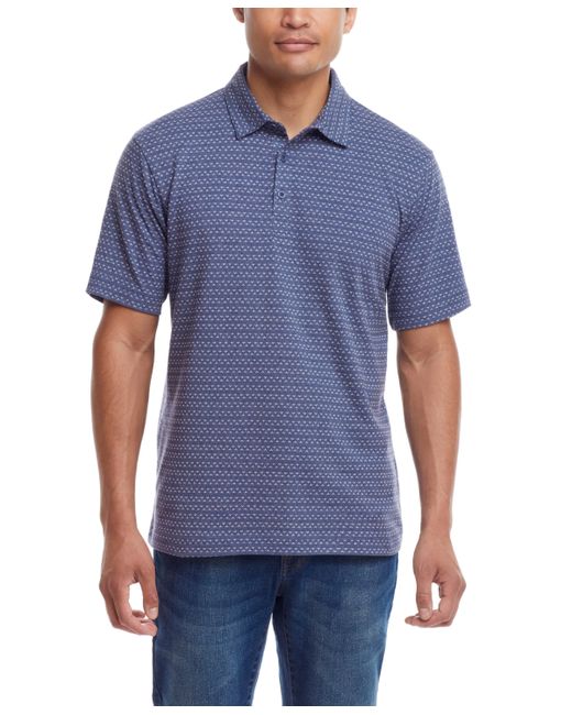 Weatherproof Vintage Short Sleeve Jacquard Polo Shirt