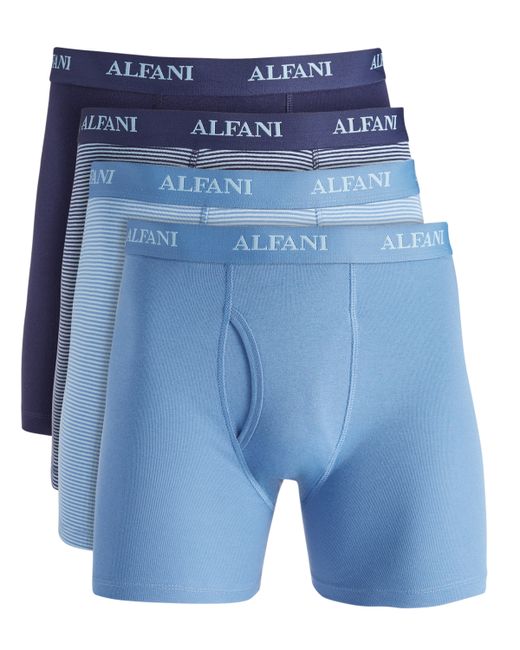 Alfani 4-Pk. Regular-Fit Moisture-Wicking Boxer Briefs Created for