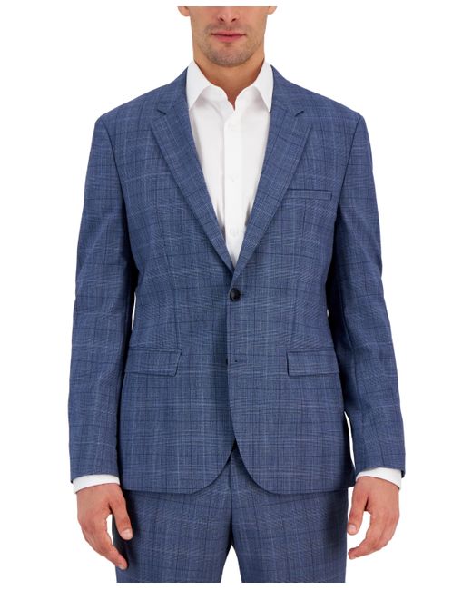 Hugo Boss by Boss Modern-Fit Plaid Wool Blend Suit Jacket