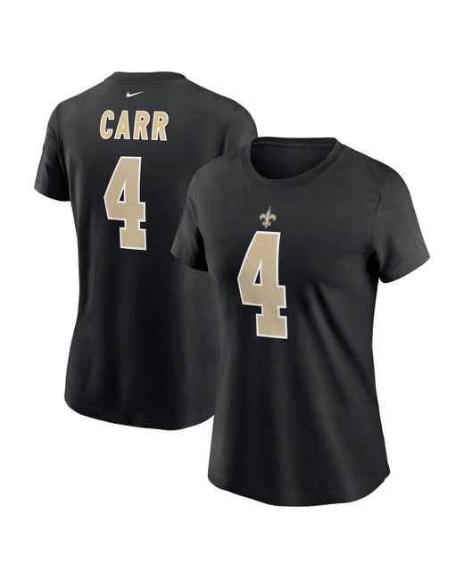 Nike Derek Carr New Orleans Saints Player Name and Number T-shirt