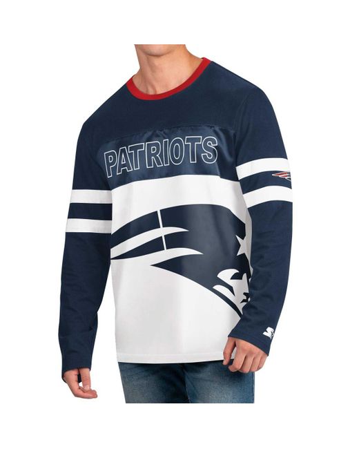 Starter White New England Patriots Halftime Long Sleeve T-shirt