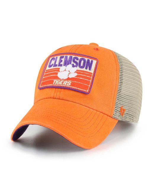 '47 Brand 47 Brand Clemson Tigers Four Stroke Clean Up Trucker Snapback Hat