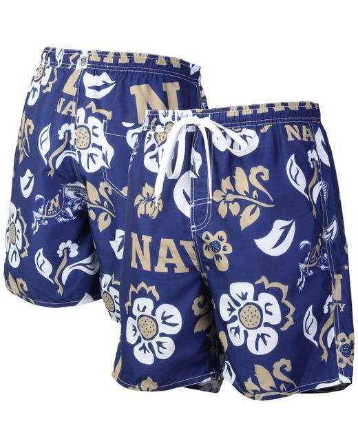 Wes & Willy Midshipmen Floral Volley Logo Swim Trunks