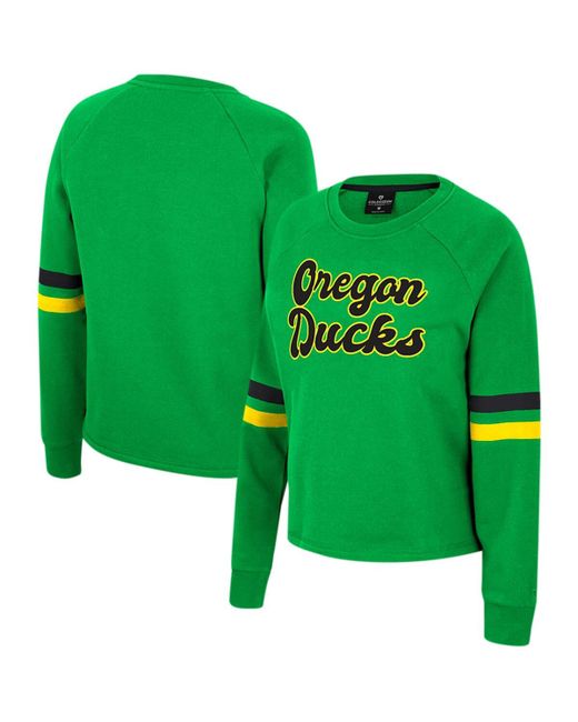 Colosseum Oregon Ducks Talent Competition Raglan Pullover Sweatshirt