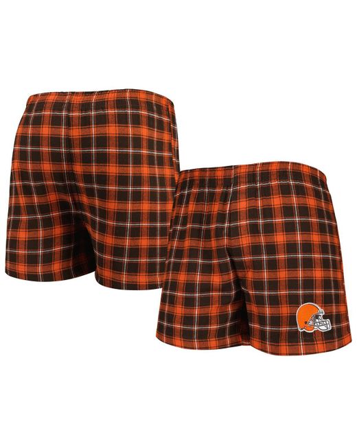 Concepts Sport and Orange Cleveland Browns Ledger Flannel Boxers