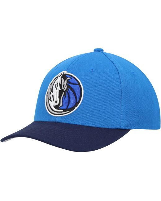 Mitchell & Ness Navy Dallas Mavericks Mvp Team Two-Tone 2.0 Stretch-Snapback Hat