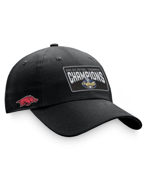 Top Of The World Arkansas Razorbacks 2022 Sec Softball Conference Tournament Champions Crew Adjustable Hat