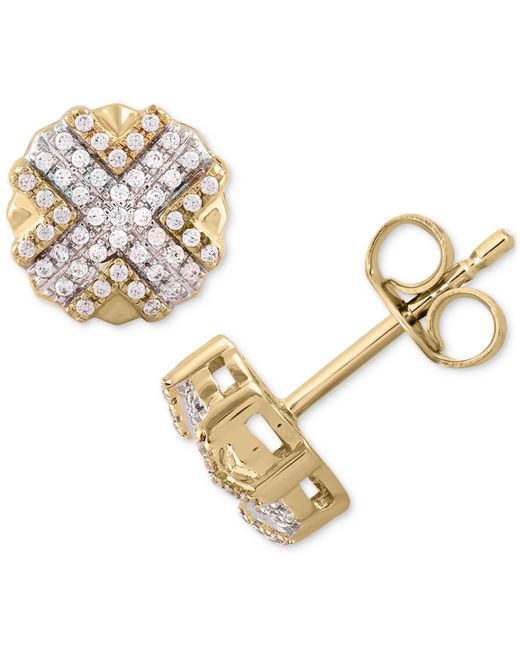 Macy's Diamond X Cluster Stud Earrings 1/4 ct. t.w. 10k Gold