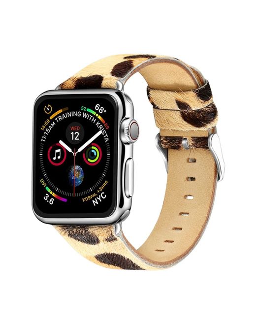 Posh Tech and Apple Leopard Colored Hair Leather Replacement Band