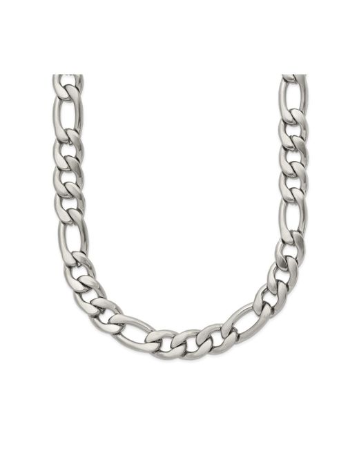 Chisel Satin 7mm inch Figaro Chain Necklace