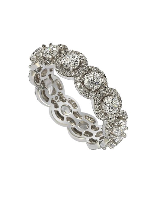 Suzy Levian New York Suzy Levian Sterling Silver Round Cubic Zirconia Eternity Band Ring