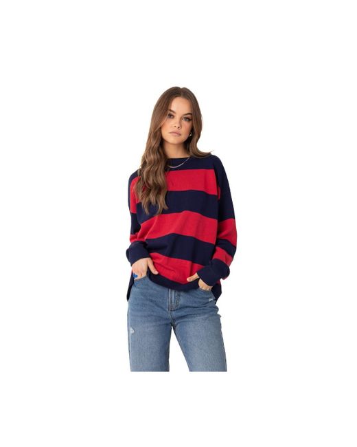 Edikted Light Knitted Oversize Sweater With Stripes