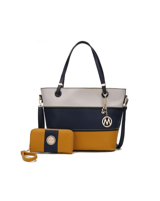MKF Collection Vallie Block Tote Bag by Mia K
