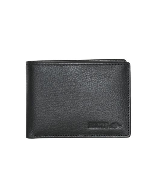 Roots Leather Slimfold Wallet with Removable Id