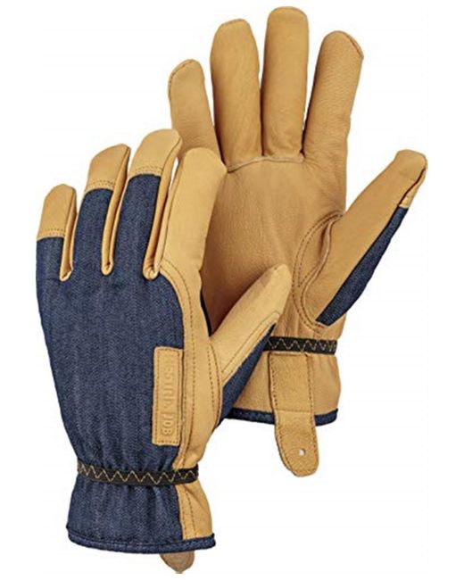 Hestra Job Kobolt Denim Glove Indigo and Tan 6 X-Small
