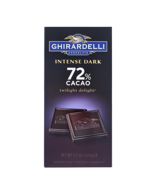 Ghirardelli Nature's Ghirardelli Intense Dark 72 Cacao Twilight Delight Chocolate Bars Case of 12 3.5 Oz