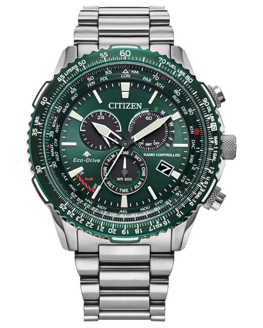 Citizen Eco-Drive Chronograph Promaster Sky Stainless Steel Bracelet Watch 46mm