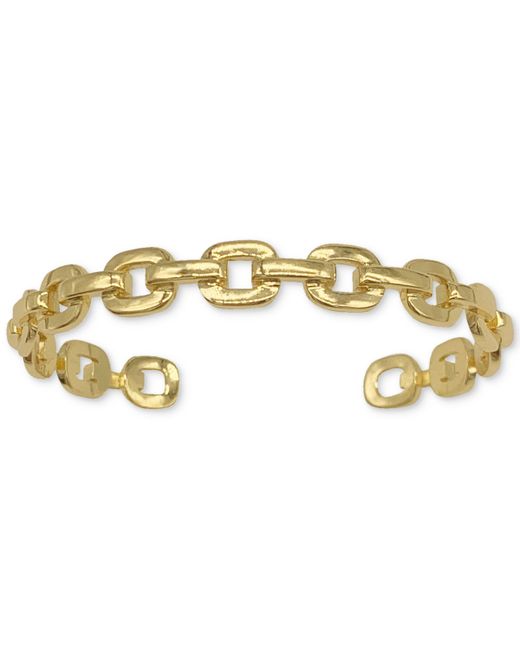 Adornia 14k Plated Chain Link Cuff Bracelet