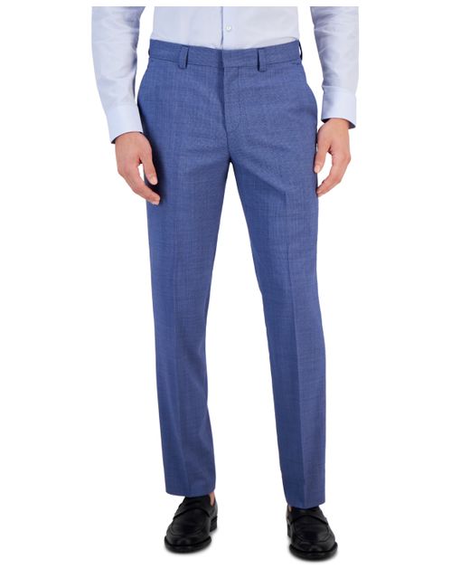 Hugo Boss by Boss Modern-Fit Stretch Micro-Houndstooth Wool Suit Pants