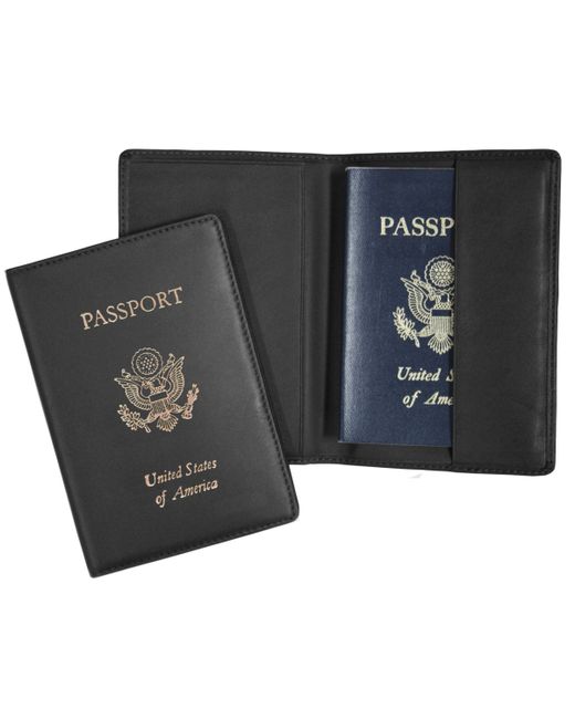 ROYCE New York Foil Stamped Rfid Blocking Passport Case