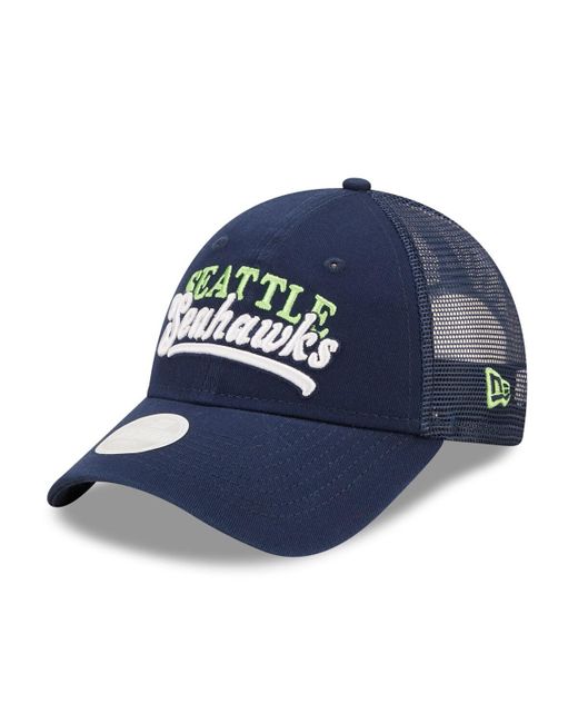 New Era College Seattle Seahawks Team Trucker 9FORTY Snapback Hat
