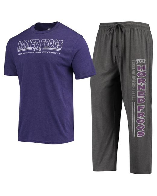 Concepts Sport Purple Tcu Horned Frogs Meter T-shirt and Pants Sleep Set