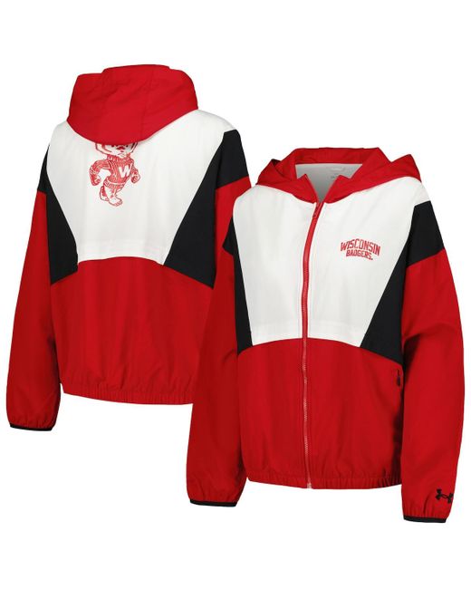 Under Armour White Wisconsin Badgers Game Day Full-Zip Jacket